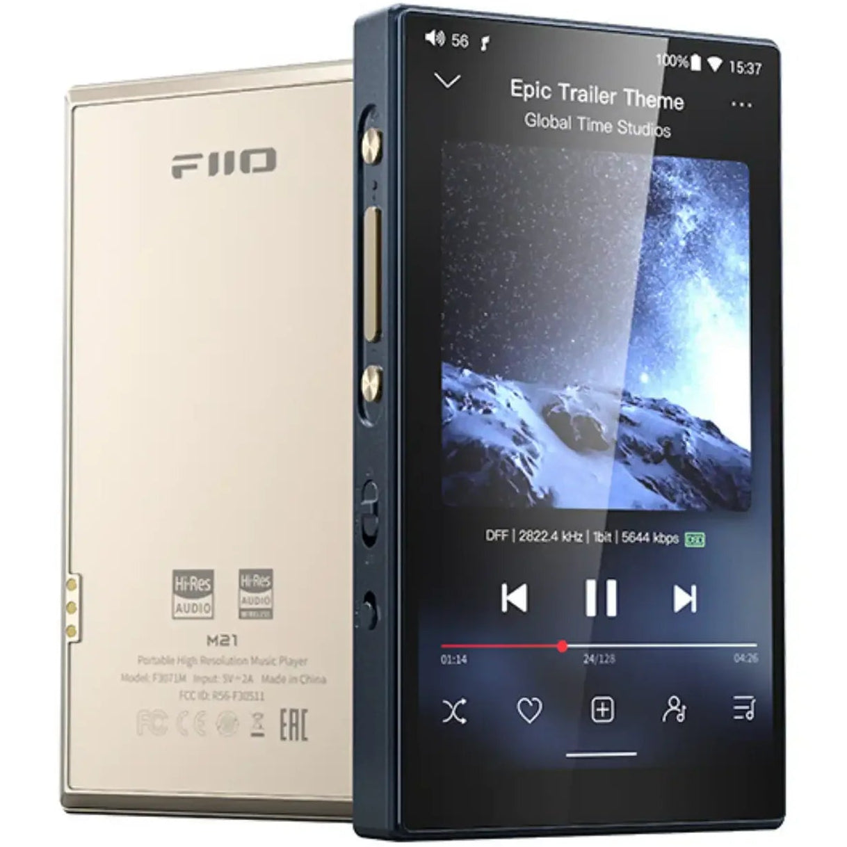 FiiO M21 portable music player, in black