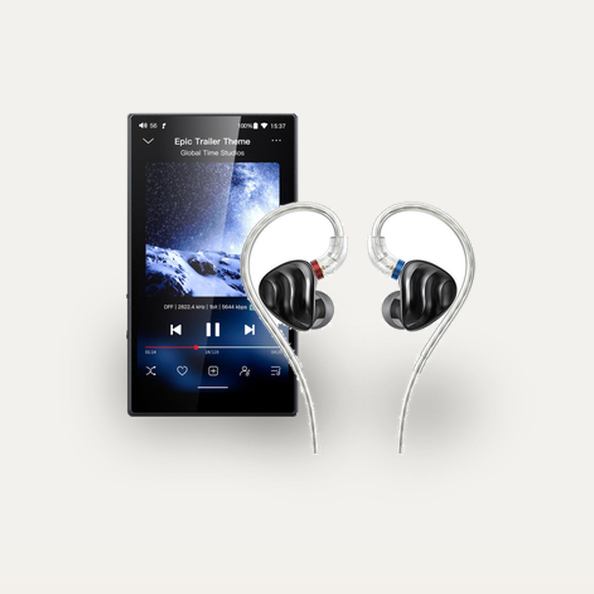 FiiO M21 + FiiO FH3 Portable Hi-Res Set – Player Colour Black