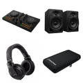 AlphaTheta DDJ-FLX2 complete home DJ kit with controller, speakers, and accessories for beginner and home use.
