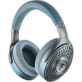 Focal Azurys wired headphones in blue, featuring sleek design and plush ear cushions for immersive audio experience.