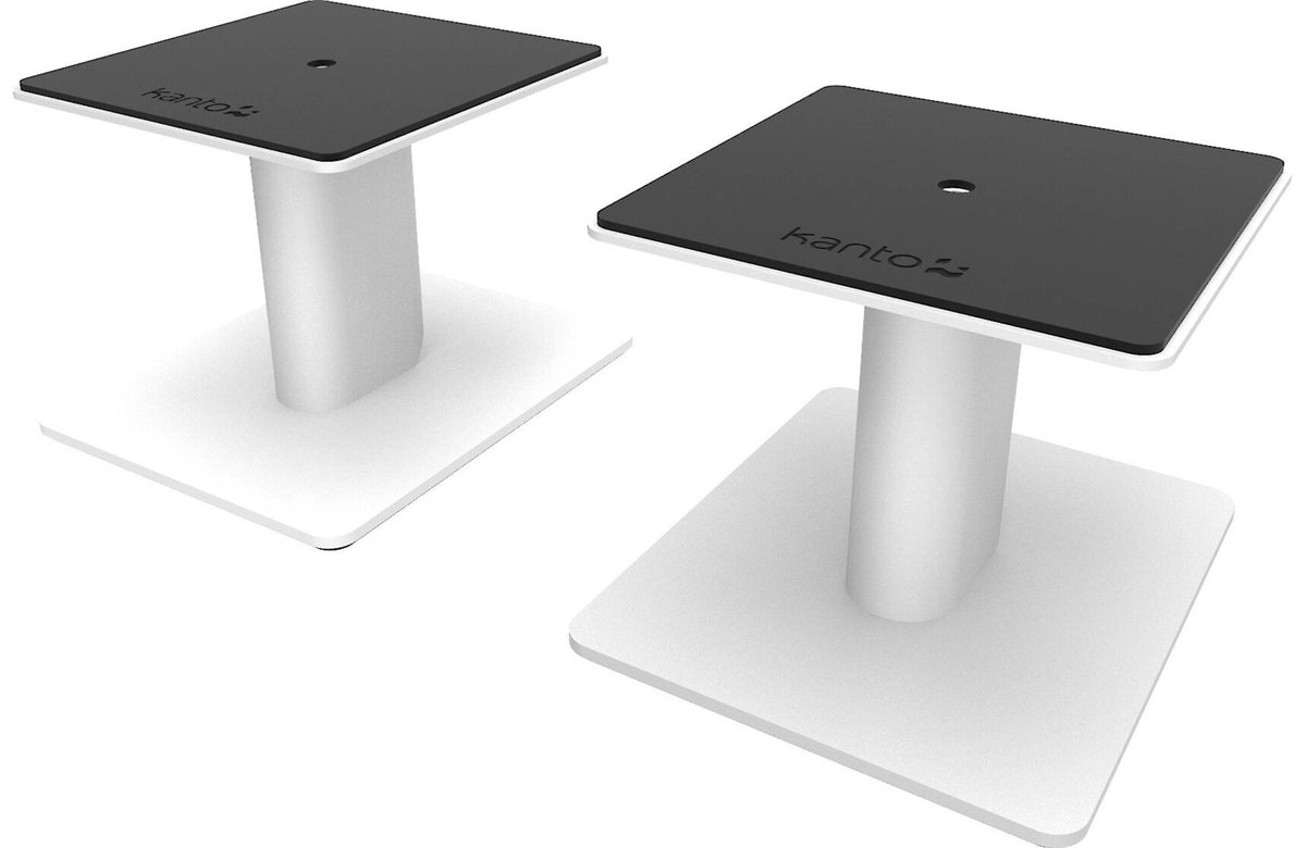 Kanto Audio SP6HD 6-inch desktop speaker stands with black finish, designed to elevate and support compact speakers.