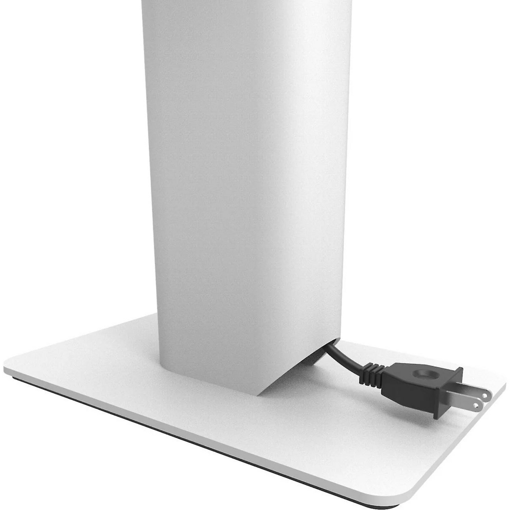 Kanto Audio SP9 9-inch desktop speaker stands supporting small bookshelf speakers on a flat surface