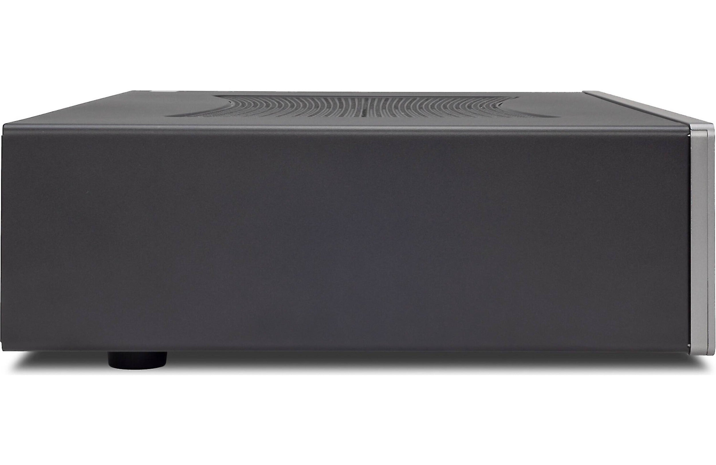 Cambridge Audio CXA81 MK2 stereo amplifier with sleek black design and front control knobs, showcasing high-quality audio equipment.