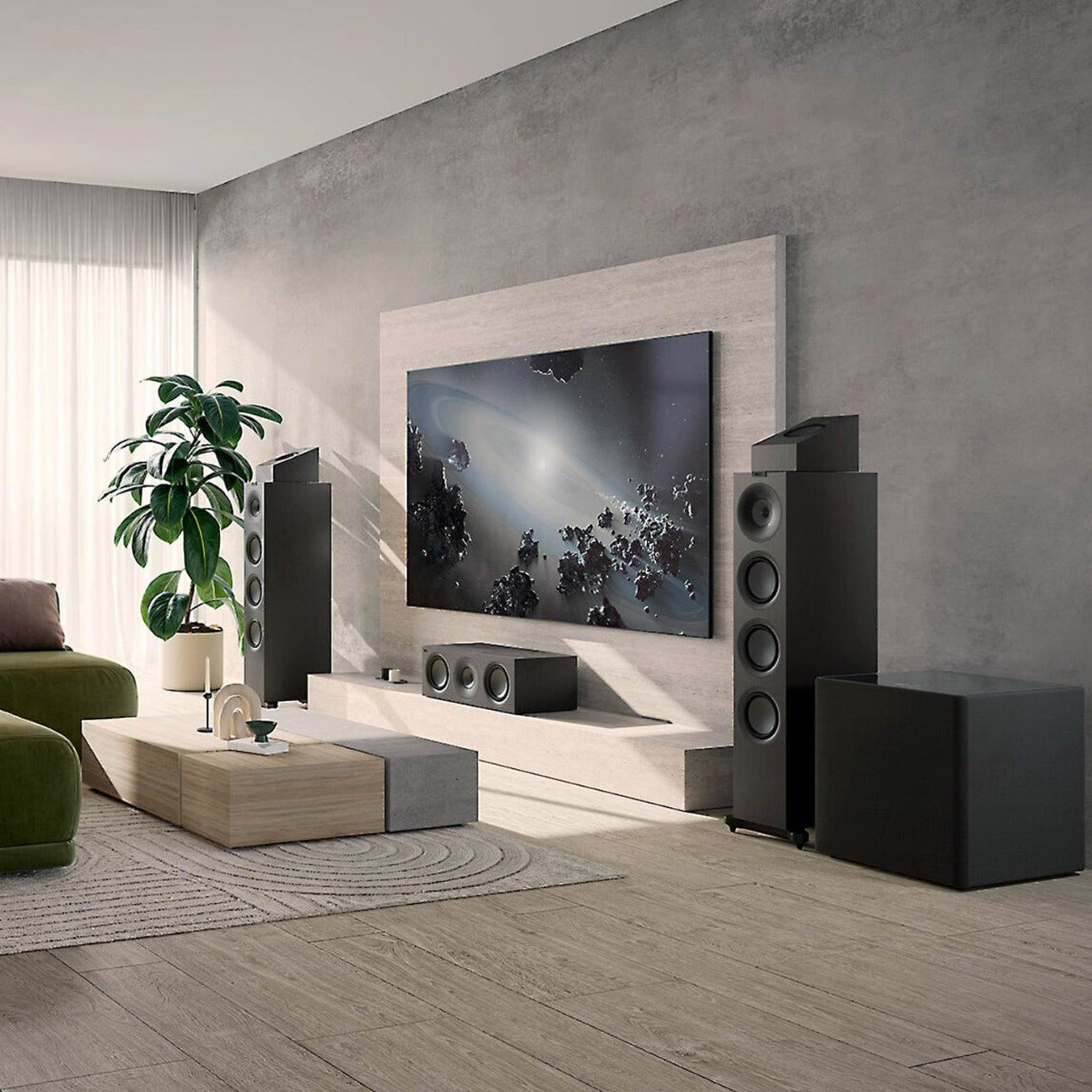 KEF Q7 Meta (Par, Satinsvart)