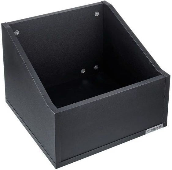Glorious Record Box Advanced 110 DJ table with sturdy construction and sleek design for vinyl storage and DJ setup.