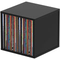Glorious Record Box 110 DJ table with sturdy wooden surface and metal supports, designed for vinyl record storage and DJ setups.