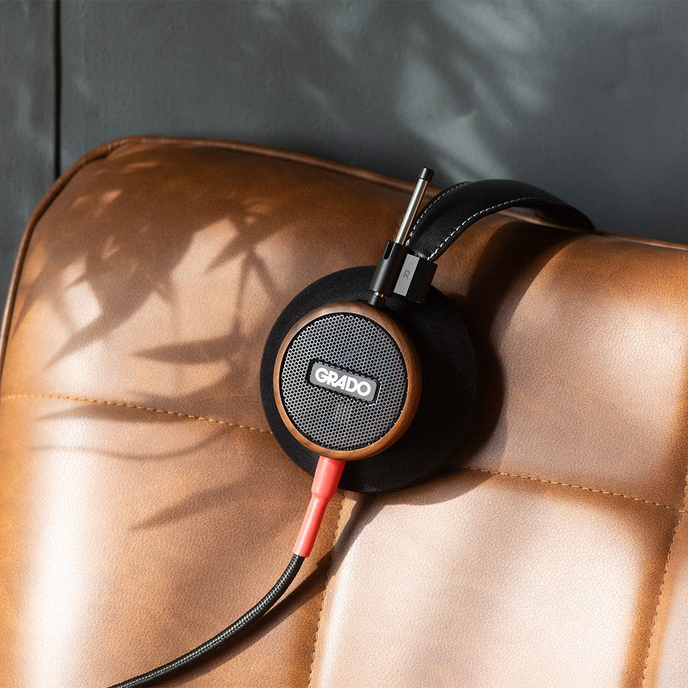 Wired Grado Signature S550 headphones with over-ear design, black finish, and comfortable ear cushions.