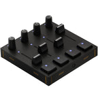 Intech Studio PBF4 Series 3 MIDI controller with grid layout, black and silver design, and various control buttons.