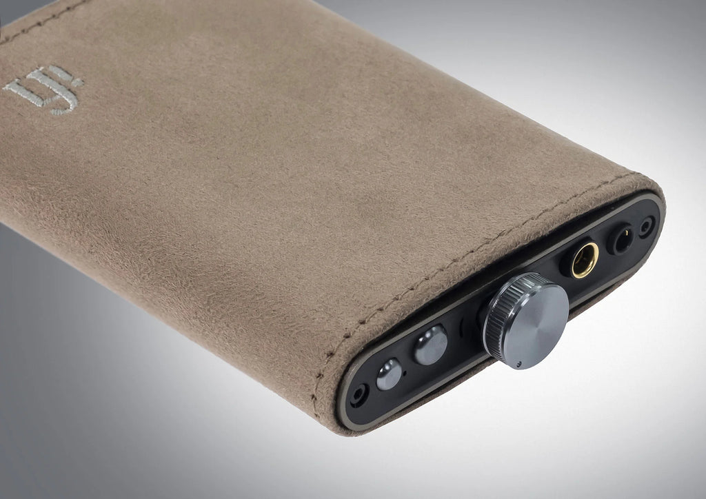 iFi Audio Hip-Case 3 for Hip-DAC 3, durable hifi bag with padded interior and sleek black exterior for portable audio equipment.