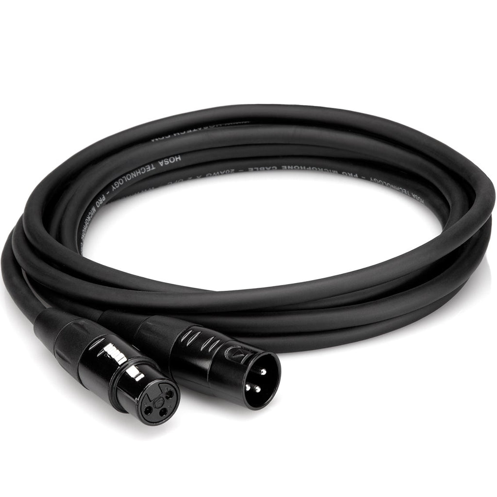 Hosa HMIC-005 REAN XLR3-Female to XLR3-Male 1.5m audio cable showing connectors and cable length.