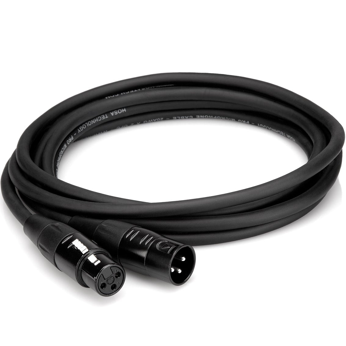 Hosa HMIC-005 REAN XLR3-Female to XLR3-Male 1.5m audio cable showing connectors and cable length.