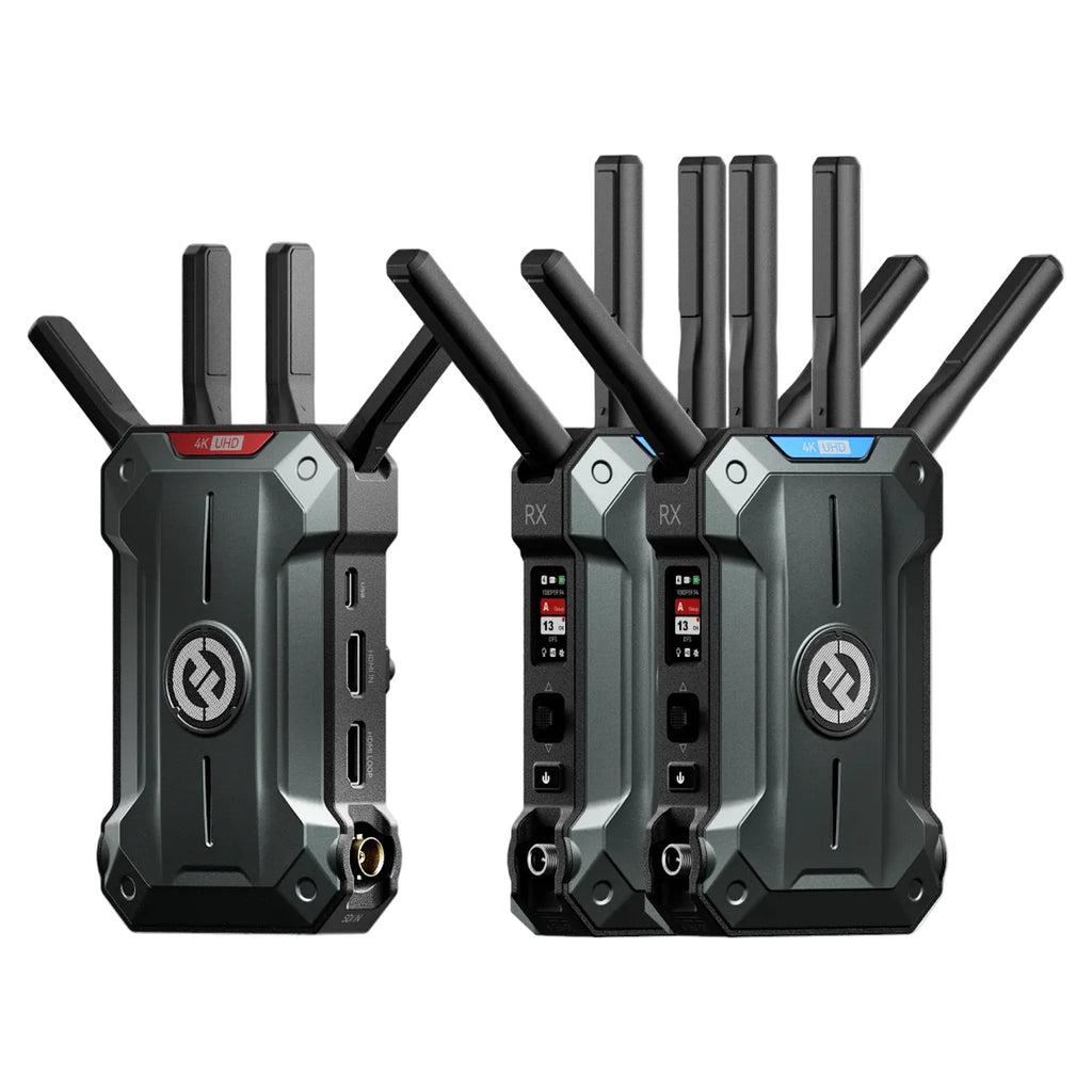 Hollyland Pyro Ultra 1TX+2RX wireless video transmission system, transmitter and two receivers