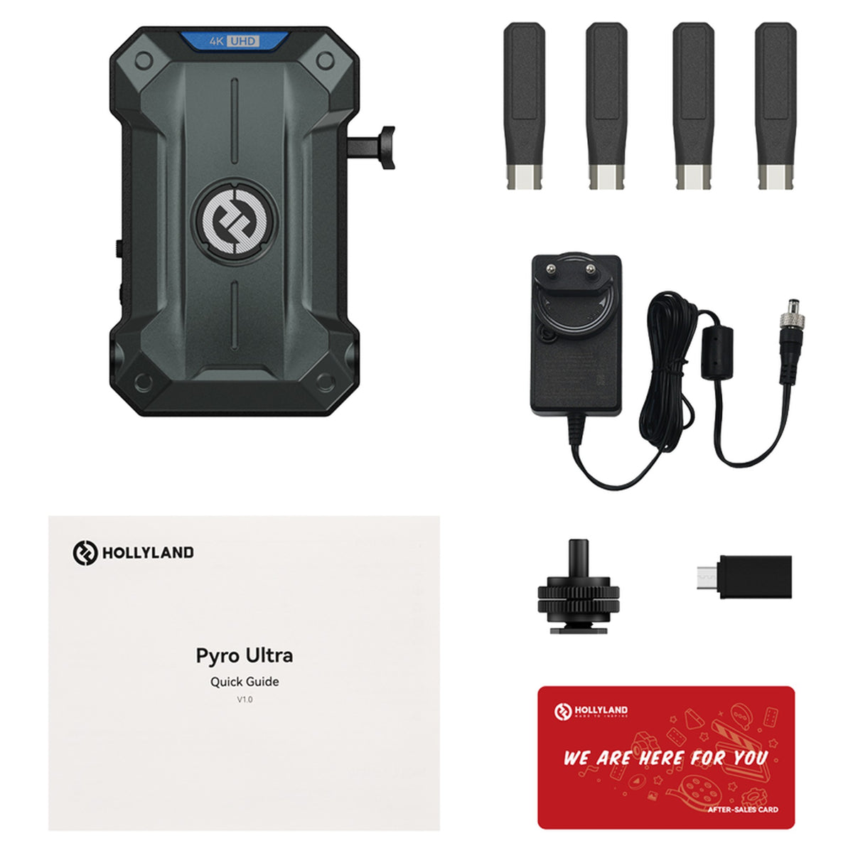 Hollyland Pyro Ultra receiver package contents