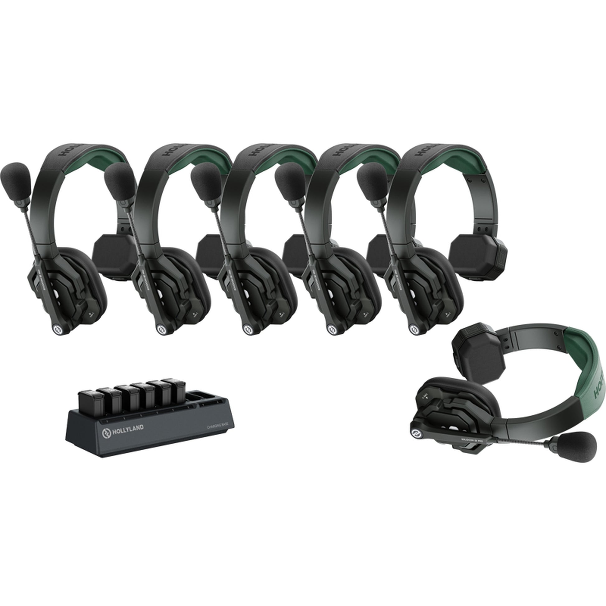Hollyland Solidcom SE Pro six-headset professional wireless intercom system for video communication and production.