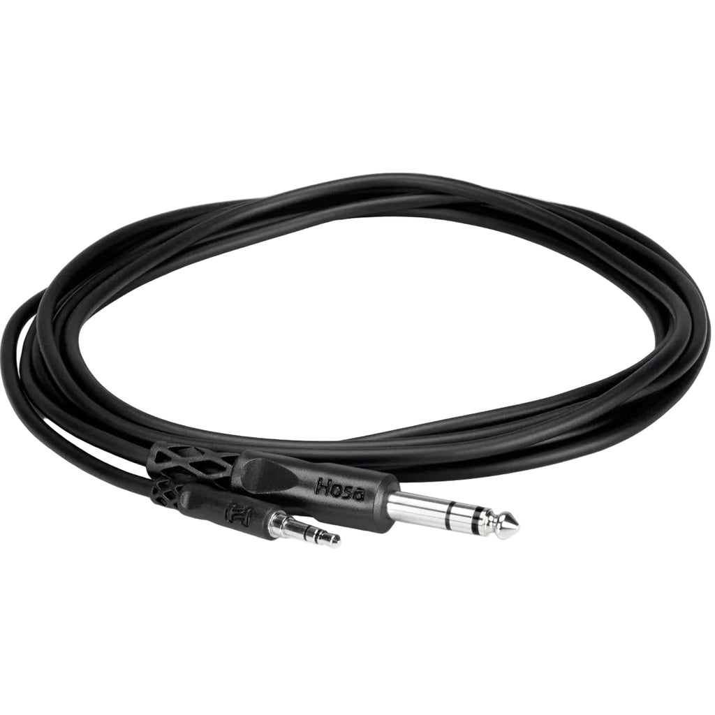 Hosa CMS-103 3.5mm TRS - 6.3mm TRS Cable 1m, coiled cable view