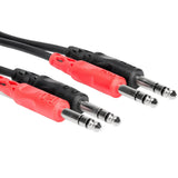 Hosa CSS-200 Dual 6,3 mm TRS – Dual 6,3 mm TRS Stereo-Kabel