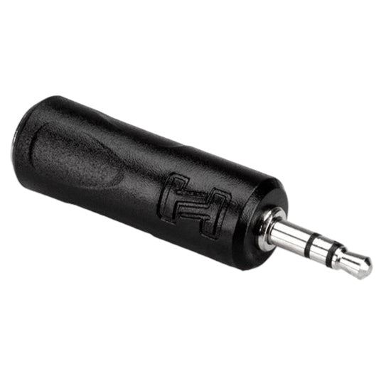 Hosa GMP-112 headphone adapter with 6.3mm TRS female to 3.5mm TRS male connection on a white background.
