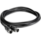 Hosa MID-301BK MIDI Cable 0.3m, coiled cable view