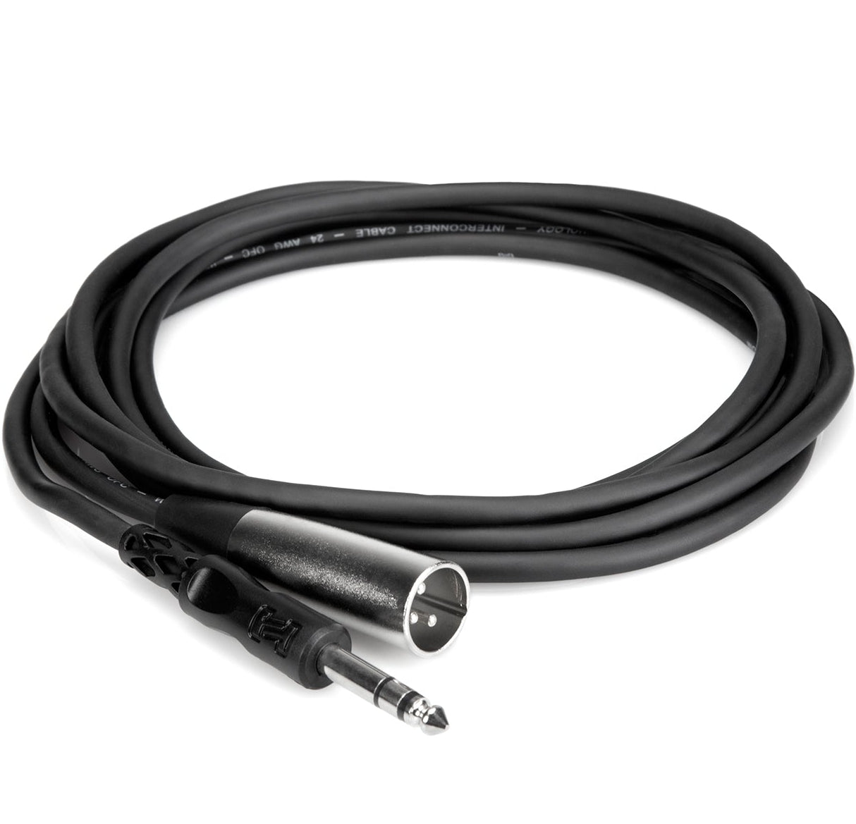 Hosa STX-110M 6.3 mm TRS to XLR-male cable (3 m), in black, coiled