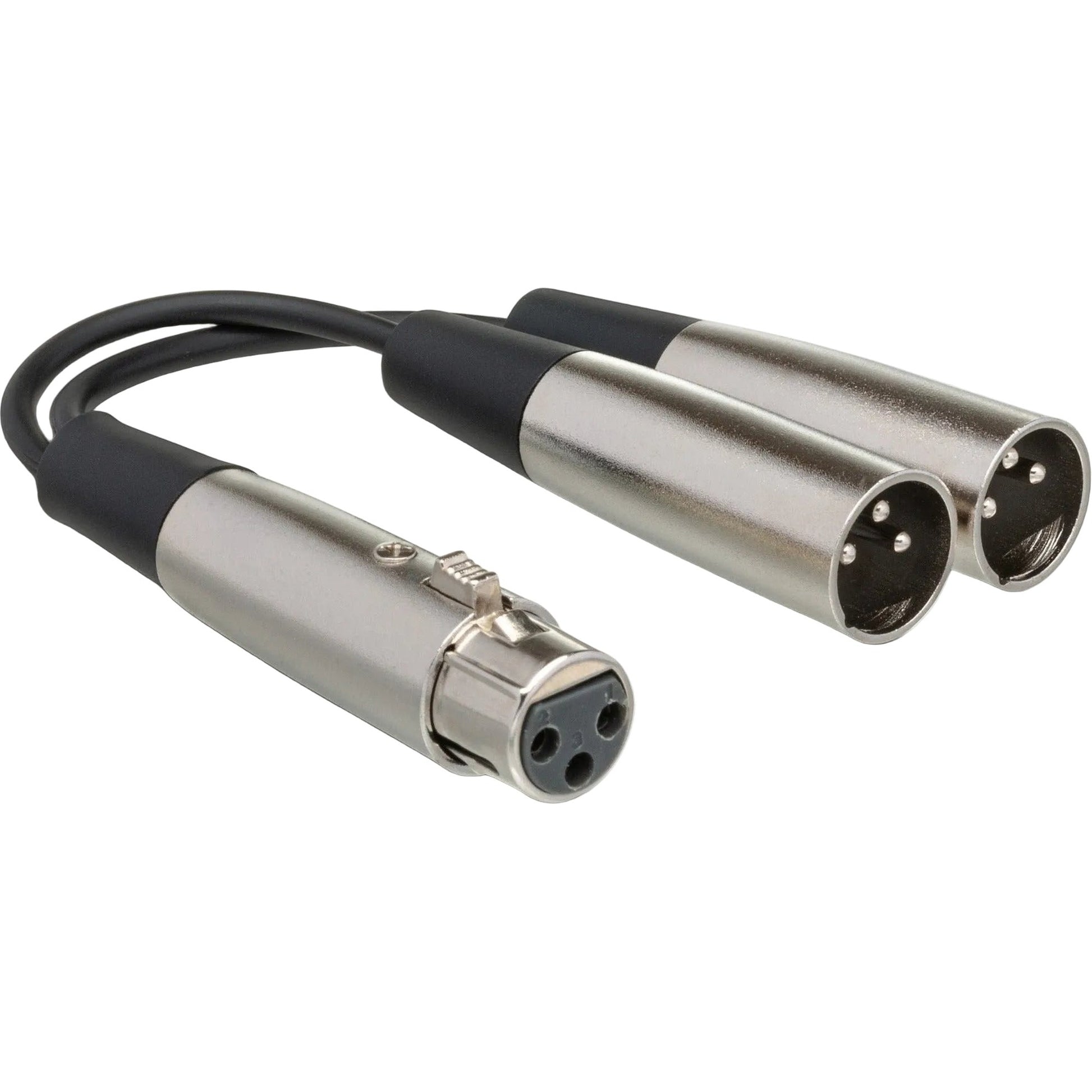 Hosa YXM-121 XLR-Female to Dual XLR-Male Y-Cable 0.15m - Soundium