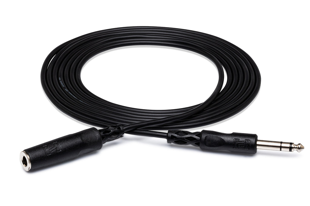 Hosa HPE-310 6.3mm TRS female to male cable, 3 meters long, featuring durable connectors for audio connections.