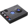Chord Electronics Hugo 2 headphone amplifier and DAC, compact black device with multiple input options and sleek design.