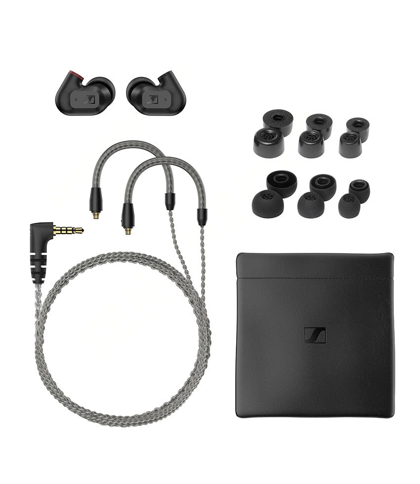 Sennheiser IE 200 wired in-ear headphones with sleek black design and ear tips visible in the image.
