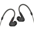 Sennheiser IE 200 wired in-ear headphones with sleek design and removable ear tips, showcasing high-quality audio craftsmanship.