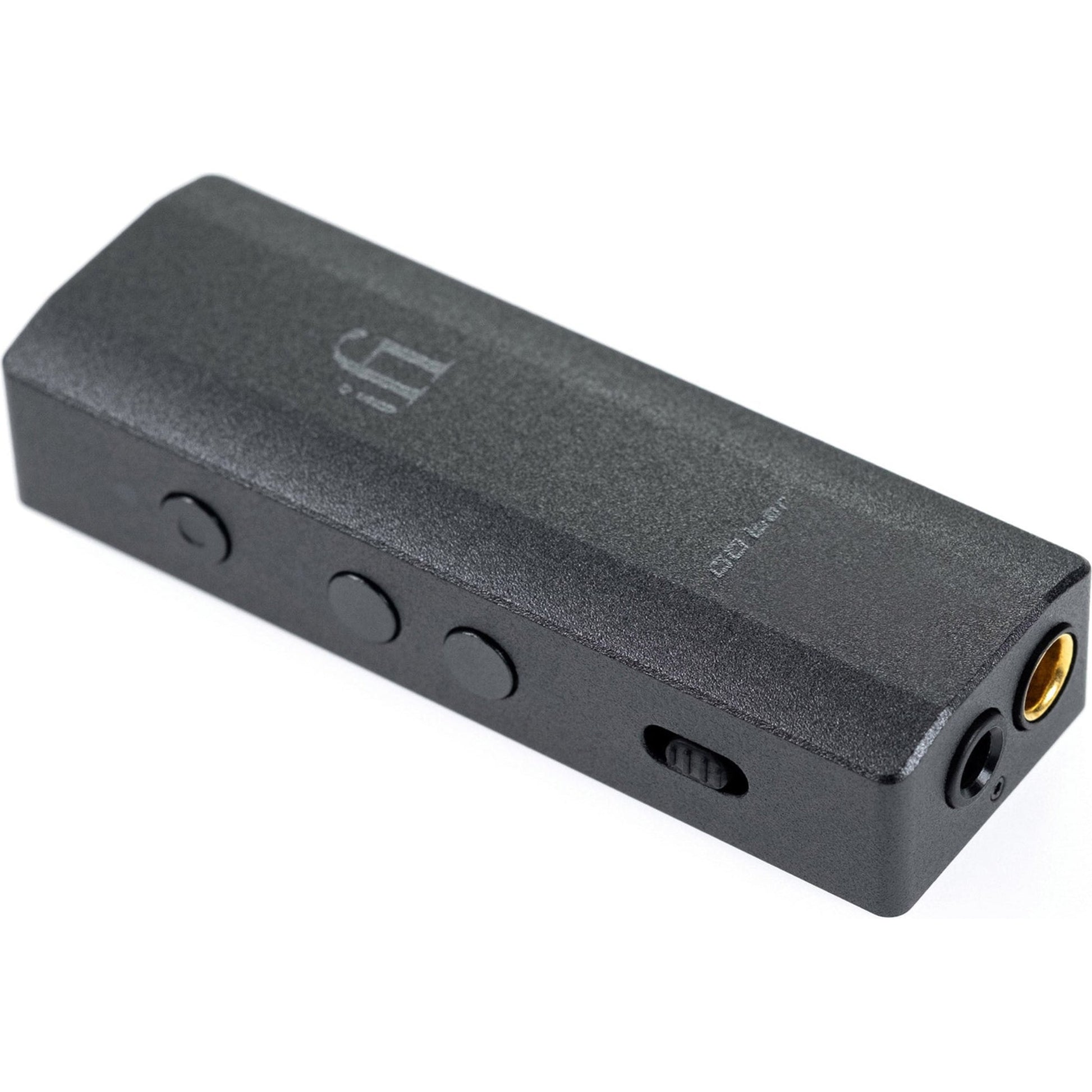 iFi Audio GO Bar portable headphone amplifier and DAC with sleek design and compact size for high-quality audio.
