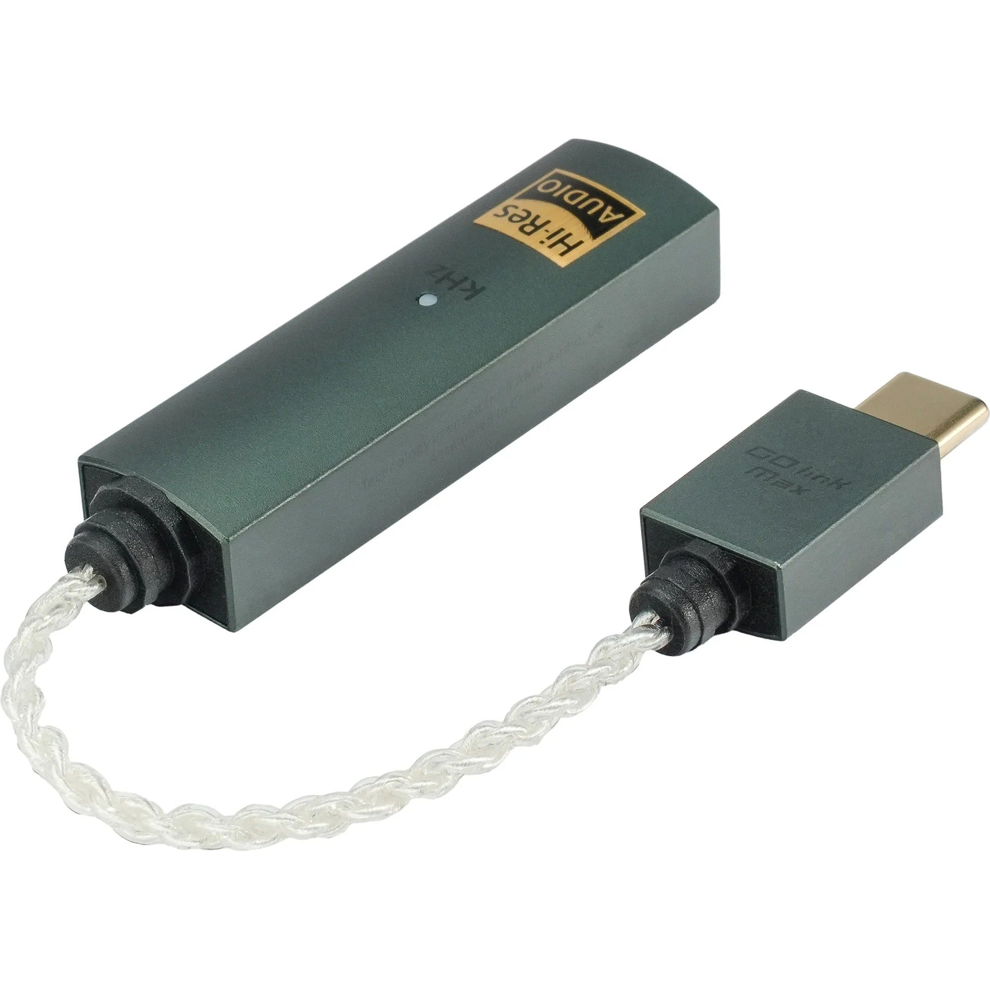 iFi Audio Go Link Max headphone amplifier and DAC device with compact design and multiple connectivity options.