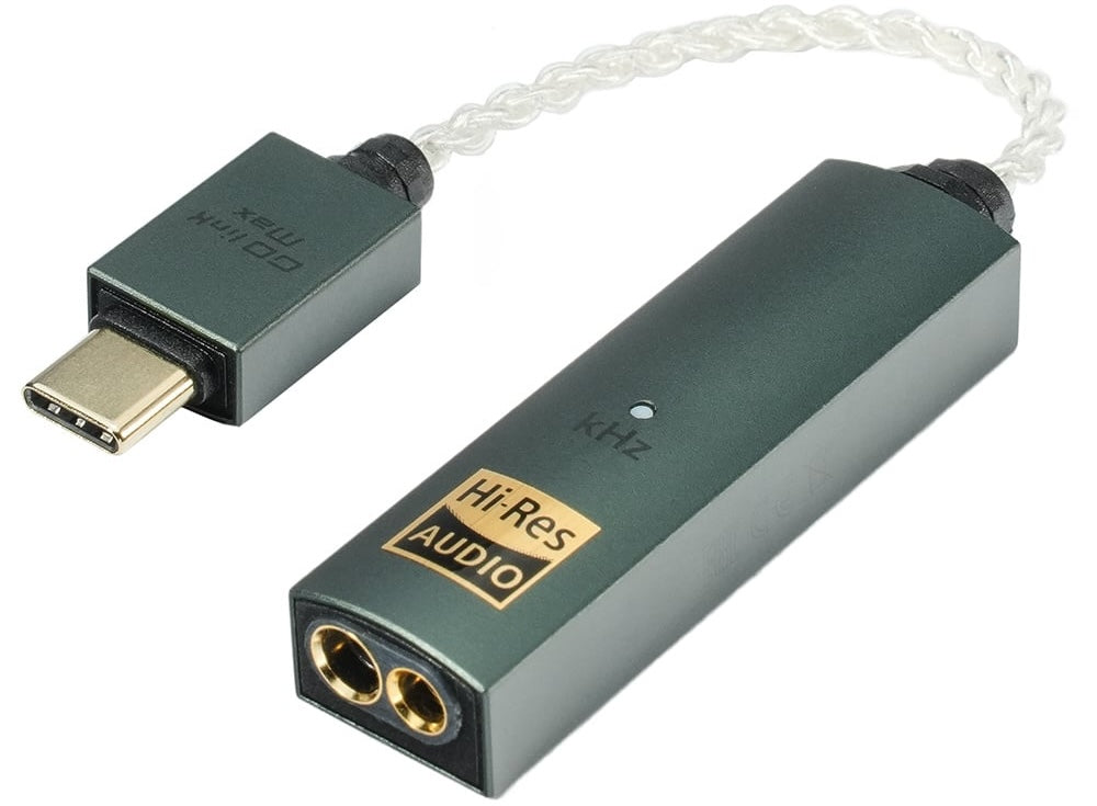 iFi Audio Go Link Max headphone amplifier and DAC device with compact design and multiple input options.