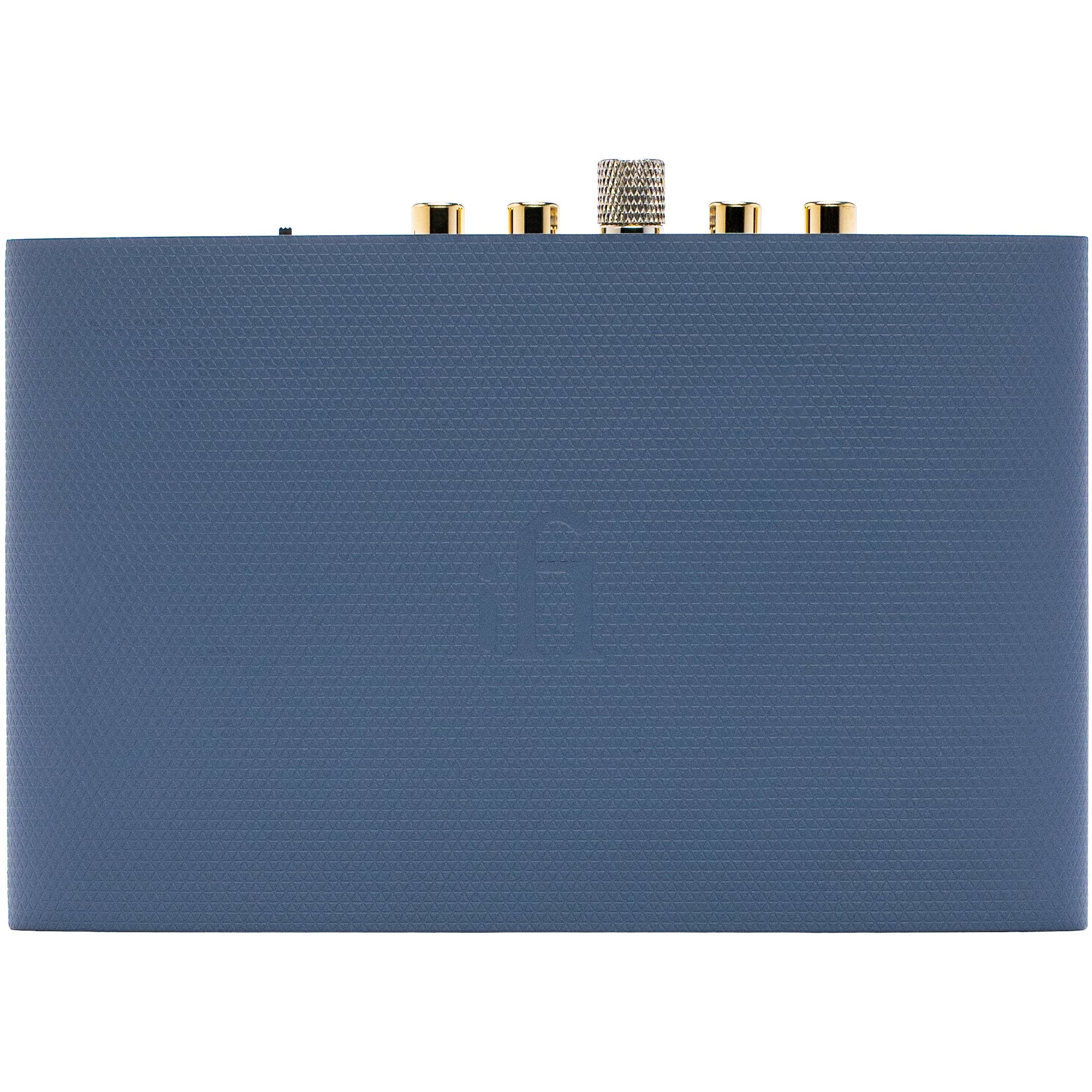 iFi Audio Zen Air Phono 2 top view of dark navy textured aluminium chassis with embossed iFi logo