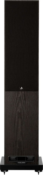 Fyne Audio F501E passive floorstanding speakers shown with black finish and sleek design, ideal for high-quality home audio systems.