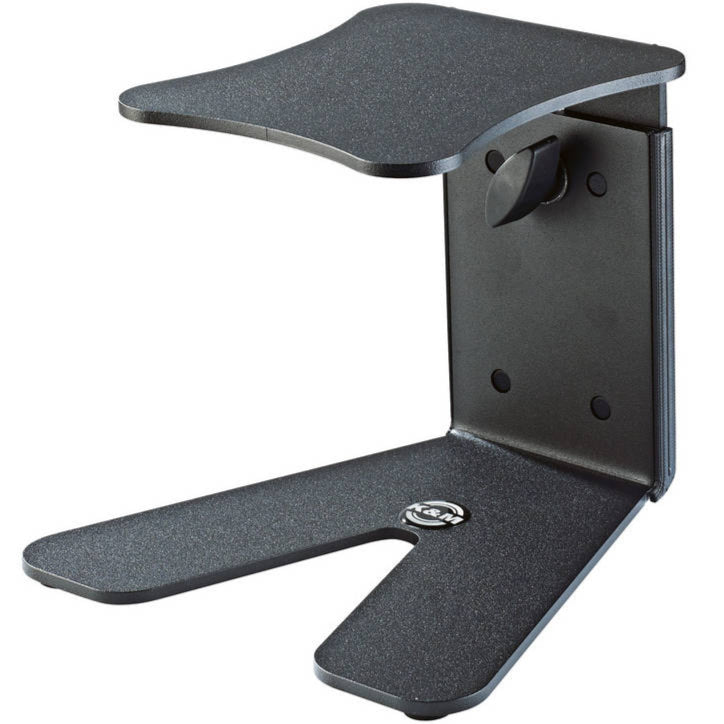 K&M 26772 studio monitor stands with adjustable height and sturdy metal construction for optimal audio setup.