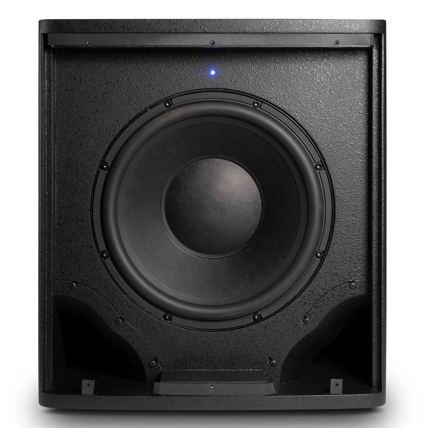 Kali Audio WS-12 V2 subwoofer with a black enclosure and front grille, designed for high-quality bass in sound systems.