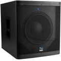 Kali Audio WS-12 V2 subwoofer showing a sleek black design with a large speaker cone and control panel on the front.