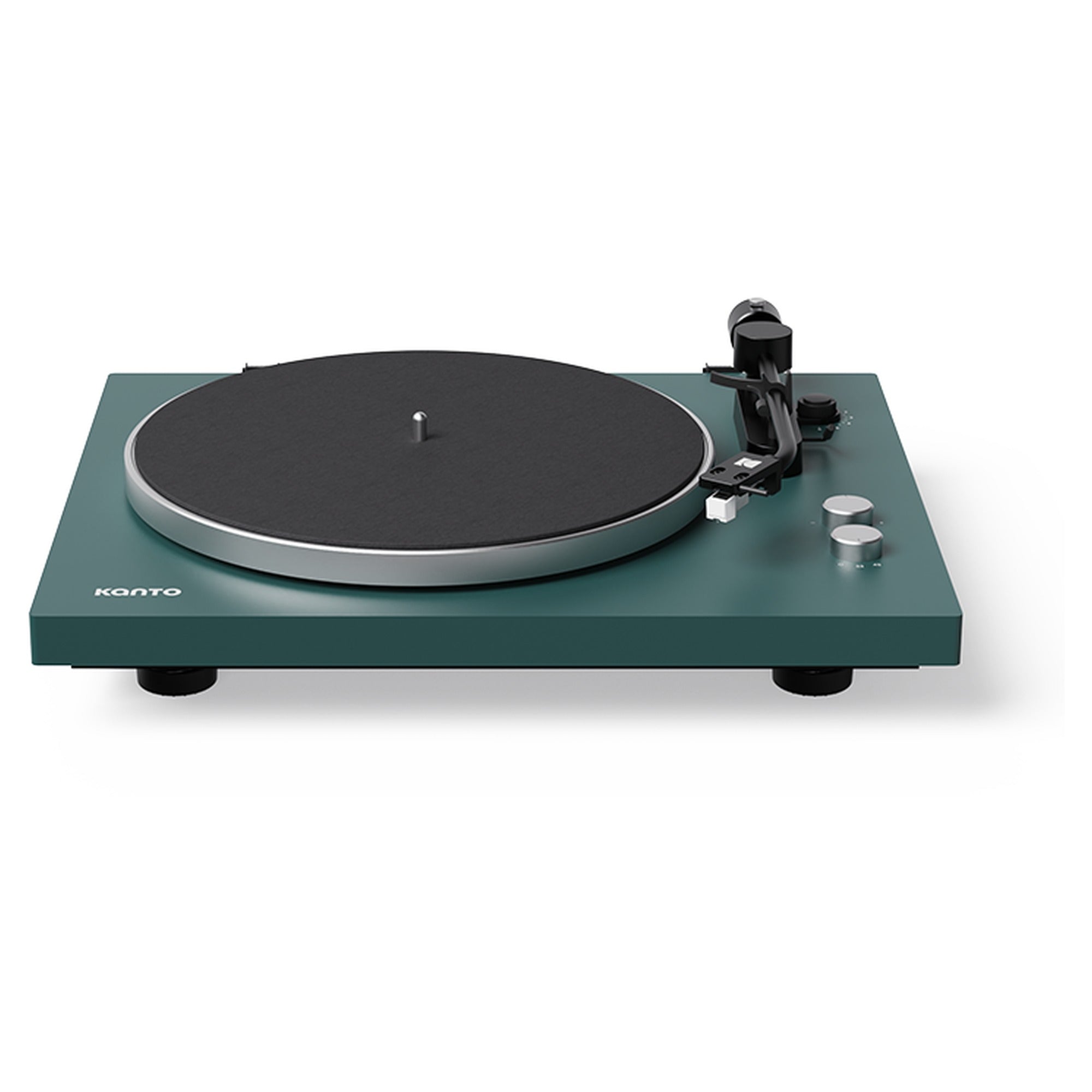 Kanto Audio OBI3 Gen 2 turntable, Green, front view