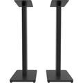 Kanto Audio ST34 speaker stands shown with sleek black finish and adjustable height for optimal audio setup.