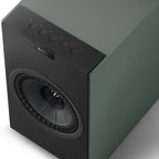 KEF Coda W active bookshelf speakers, detail view.