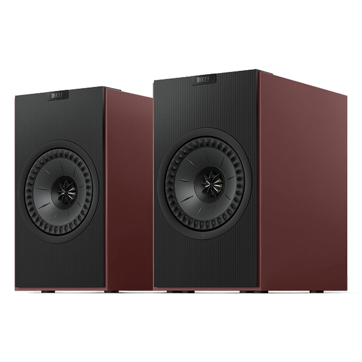 KEF Coda W active bookshelf speakers, detail view.