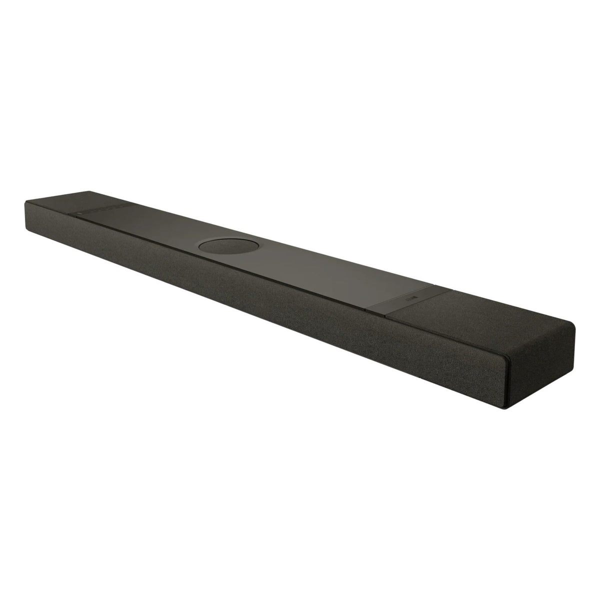 KEF XIO soundbar with sleek black design and multiple speaker drivers for high-quality TV audio.