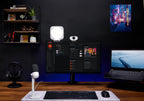 Elgato Key Light Neo bi-color LED light with adjustable brightness and color temperature on a stand for streaming or video setup.