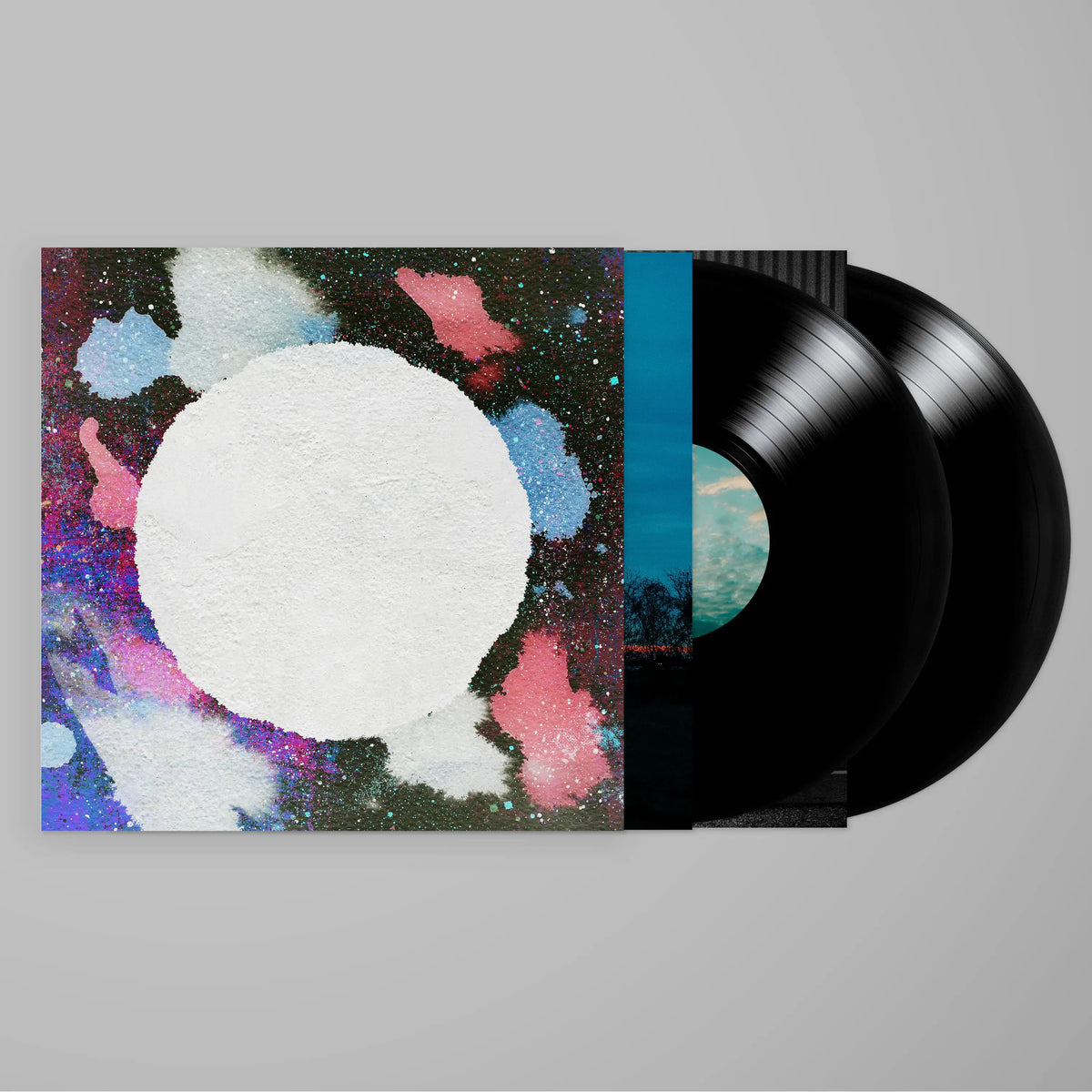 Black vinyl album of Khruangbin's "The Universe Smiles Upon You II" 2LP by Dead Oceans, featuring the record and cover art.