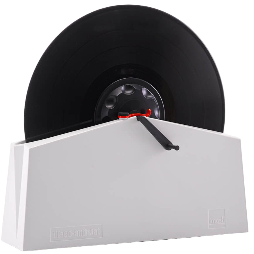 Tonar Knosti Disco-Antistat 2 Plus record cleaning brush and anti-static cleaner for vinyl records, shown with cleaning components.