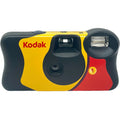 Kodak FunSaver 27+12 disposable camera for instant photos, compact and easy to use with a built-in flash.