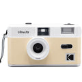 Kodak Ultra F9 beige reusable instant camera with compact design and manual controls, ideal for casual photography.