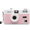 Pink Kodak Ultra F9 reusable instant camera with compact design and ergonomic grip, ready for capturing moments.