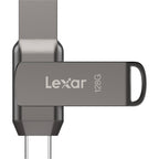 Lexar JumpDrive Dual Drive D400 USB stick, front view