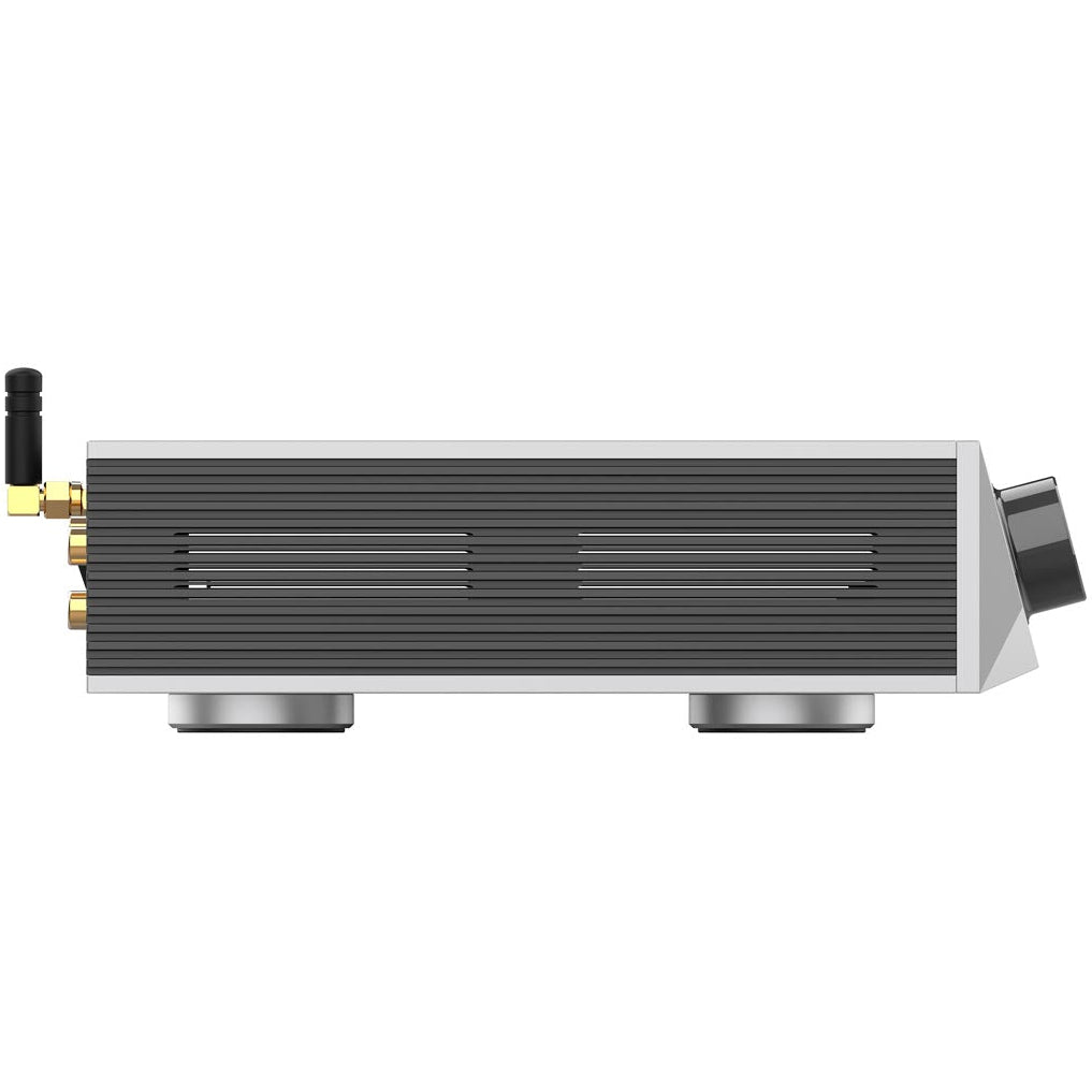 Luxsin X9 headphone amplifier and DAC with sleek design and multiple connection ports, ideal for high-quality audio listening.