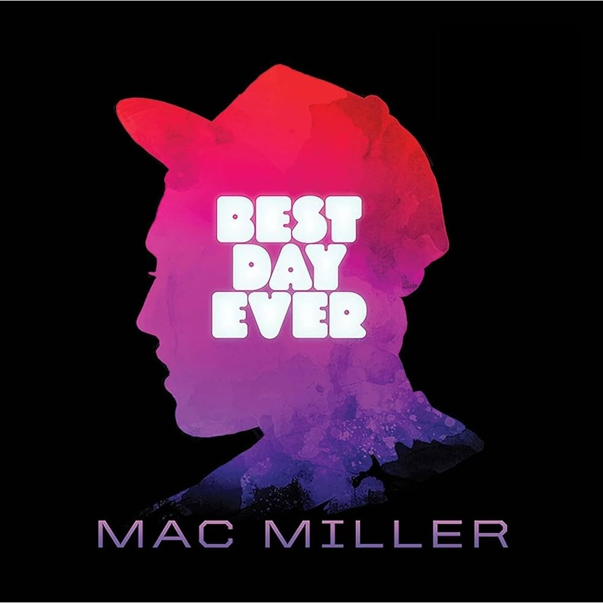 Lavender vinyl 2LP of Mac Miller's Best Day Ever album, featuring hip-hop, rap, and trap music from Rostrum Records.